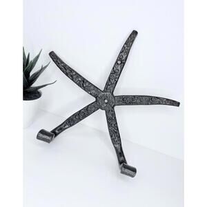 Vintage Cast Iron Starfish Coat Towel Hook Wall Mount Original Paint Black